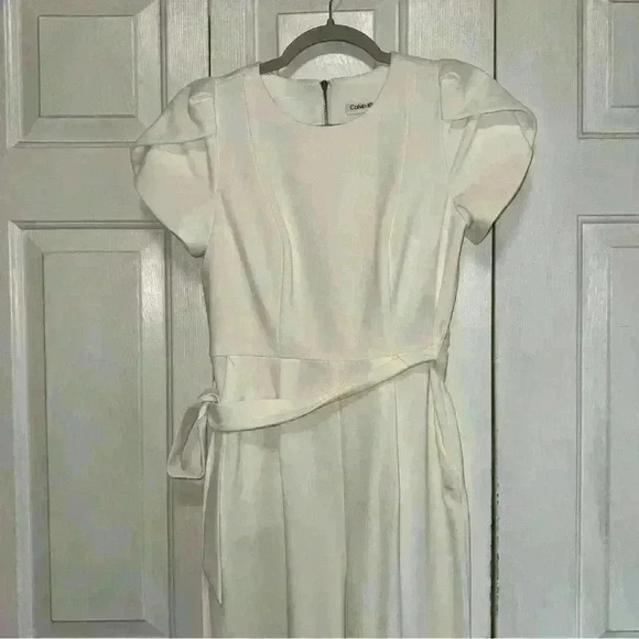 Calvin Klein White Belted Jumpsuit 4 - Picture 7 of 8